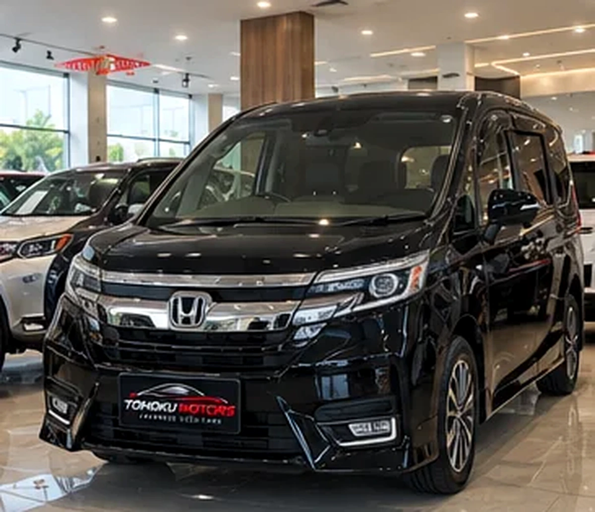 Elegant Japanese car with detailed front styling